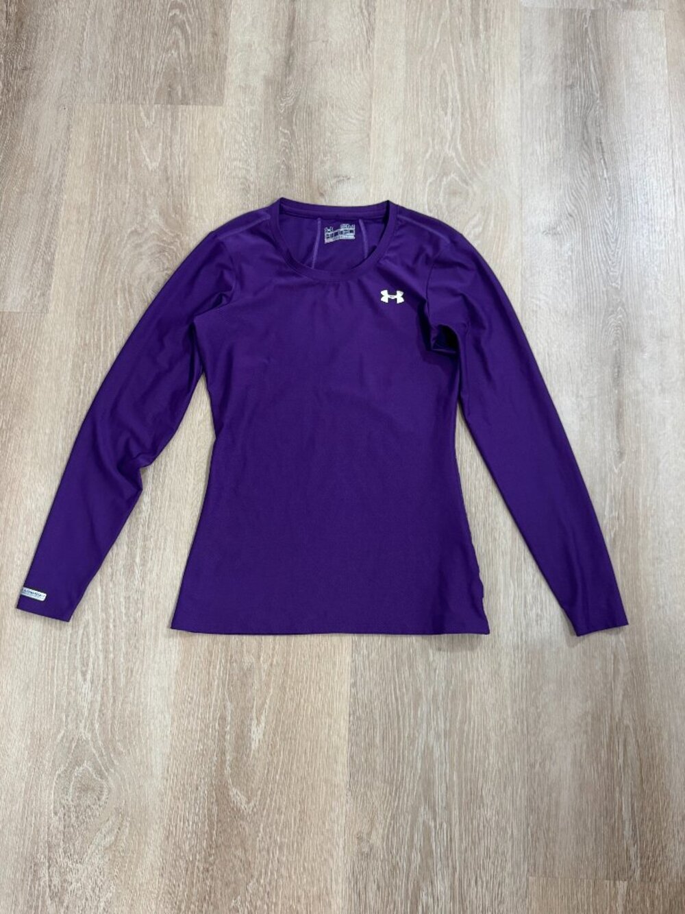 Under Armour HeatGear Fitted Long Sleeve Shirt Women's S Purple